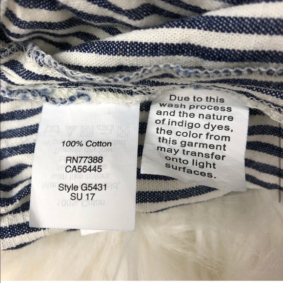 MADEWELL PULL-ON SIDE-TIE SHORTS - CHAMBRAY BLUE WHITE STRIPE - Picture 4 of 8